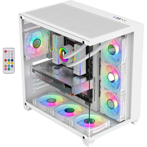 REVENGE SÜPERNOVA 7 FANLI KUMANDALI RGB BEYAZ KASA