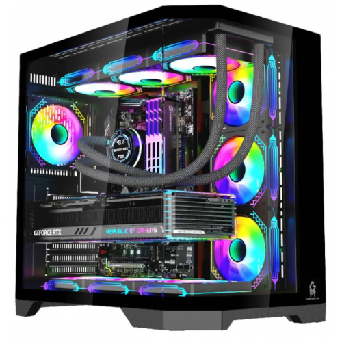 Game Master F-7 EDGE 7X Argb Pwm Fan Siyah ATX Akvaryum Gaming Kasa Oyuncu Kasası