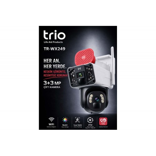 TRIO TR-WX249 PTZ WIFI P9 DUAL 2  LENS 802.11b/g/n 2.4GHz