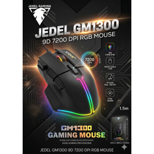  JEDEL GM1300 9D 7200 DPI RGB  MOUSE