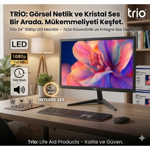  TRİO 24 İNCH 1080P MONİTÖR SESLİ