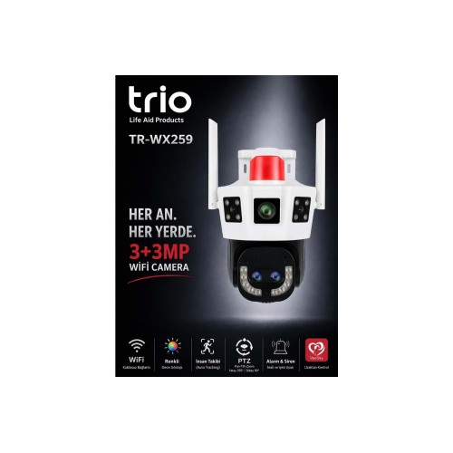 TRIO TR-WX259 PTZ WIFI S37 DUAL  2 LENS 802.11b/g/n 2.4GHz