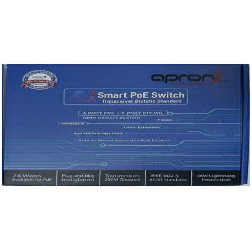 APRONX 4+2 POE SWİTCH