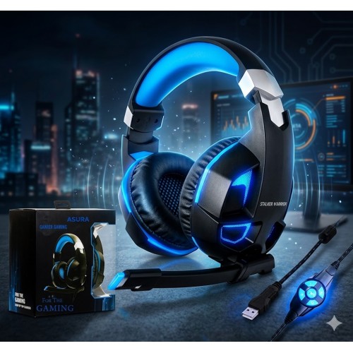 Asura Stalker Warrior 7.1 Mikrofonlu Mavi Oyuncu Kulaklığı