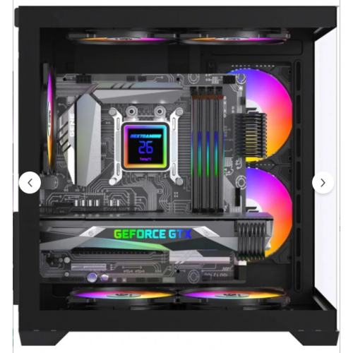 GamX ARES Akvaryum Cube 5 FANLI Tuştan Değişen RGB FAN M-ATX Gaming Bilgisayar Kasası 500W 80 PLUS POWERLU