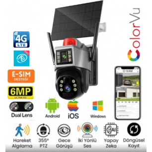 O-KAM 7015 3MP+3MP 4G LOW POWER PTZ CAMERA