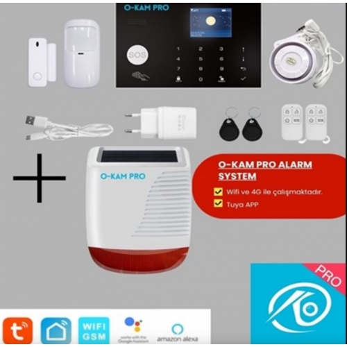 O-KAM PRO 3030 ALARM WiFi + 4G/3G/2G GSM ev hırsız güvenlik alarmı sistemi  akıllı yaşam app uzaktan kumanda
