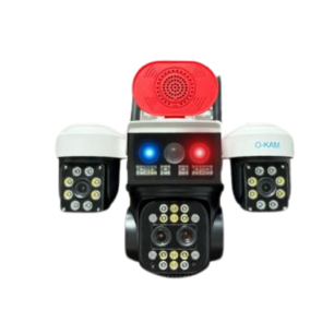 O-KAM 5012 Çakarlı 3 Kameralı 9mp Wifi Ptz Kamera Gece Görüşlü Güvenlik Kamerası