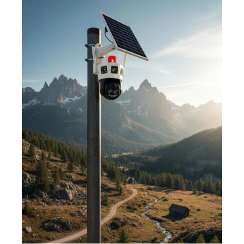 O-KAM 6010 4G SOLAR 10X OPTİK ZOOM KAMERA 3MP+3MP+3MP 4G LOW POWER ZOOM CAMERA 10PCS DUAL LİGHT LEDS 4+4+12MM 5MP LENS 