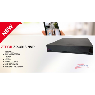 ZTECH ZR-3016 NVR 16KANAL H265 +16CH HIEASY