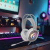 gh-580 jack girişli şeffaf ışıklı gaming kulaklık