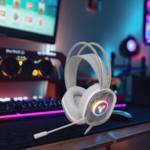 gh-580 jack girişli şeffaf ışıklı gaming kulaklık