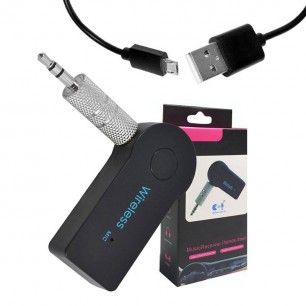 12767 MİKROFONLU BLUETOOTH SES ALICI ARAÇ VE HOPARLÖR İÇİN AUX GİRİŞLİ KABLOSUZ DÖNÜŞTÜRÜCÜ ÇEVİRİCİ KİTİ