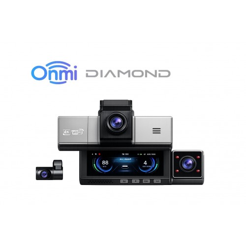 onmi X13 Araç Kamerası Ön ve Arka 4K+2K+2K 3 Kamera