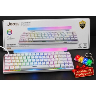 JEDEL KL170 68 Tuşlu Manyetik tuşlu Klavye, 0.1mm Hassasiyet, RGB Kontrolcülü Yan Baskılı Oyun Klavyesi