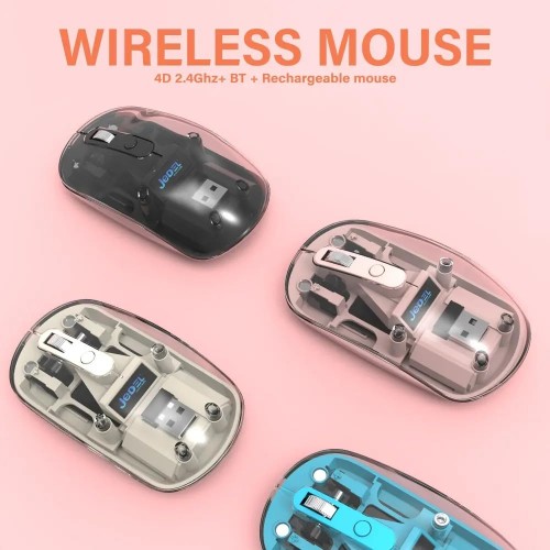 JeDEL WD131P Wireless, Bluetooth şarjlı Mouse - 1600 DPI 4 renk mevcut