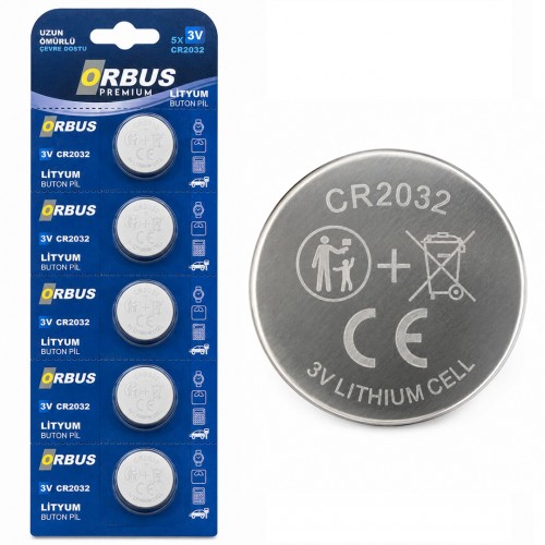 CR-2032 BİOS PİLİ 5Lİ PAKET HALİNDE