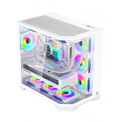 Game Master F-7 EDGE 7X Argb Pwm Fan Beyaz ATX Akvaryum Gaming Kasa Oyuncu Kasası